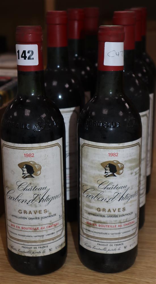 Eight bottles of Chateau Cabon de Antigues Graves, 1982 (2) and 1985 (6)